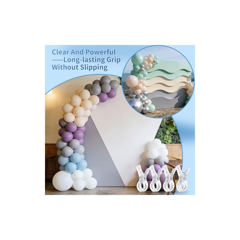 PUGPIU 10 Pack Balloon Arch Clips for Backdrop | Plastic