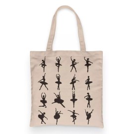 Mighty Circus Ballerina Tote, Grocery Tote, 100% Premium Cotton Canvas Ballet Tote
