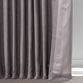 HPD Half Price Drapes Extra Wide Faux Linen Room Darkening Curtain (1 Panel) 100 X 96, BOCH-LN18511-96-DW, Mink