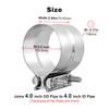 EVIL ENERGY 4'' Exhaust Clamp,Lap Joint Band Clamp Stainless Steel