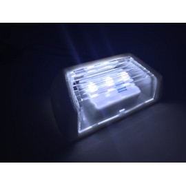 MARINE BOAT LED RV TRAILER COOL WHITE 12V COURTESY LIGHT ABS 3.5"X1.8" 3 LED