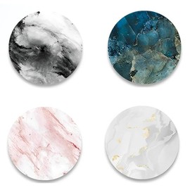 4 Pack Collapsible Phone Bracket 360°Rotary Grips for Smartphones and Tablets Marble Pattern