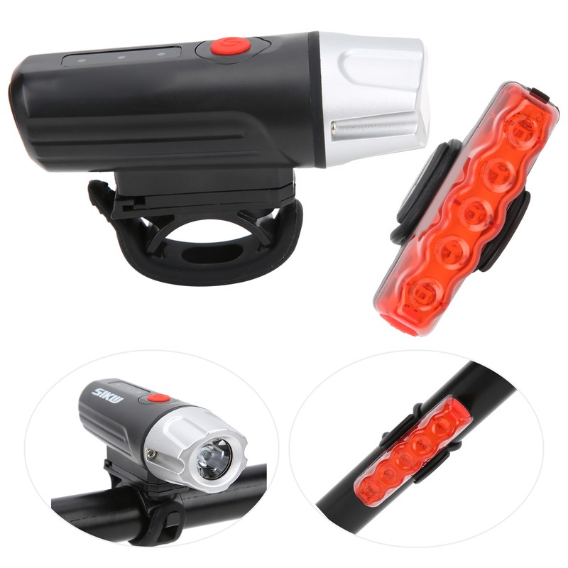 Bike Lights Front and Back 300lm USB Rechargeable LED Mountain