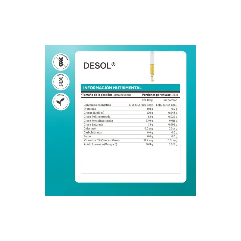 Vitamina D3 en Gotas Matter de 400 UI, Suplemento Libre
