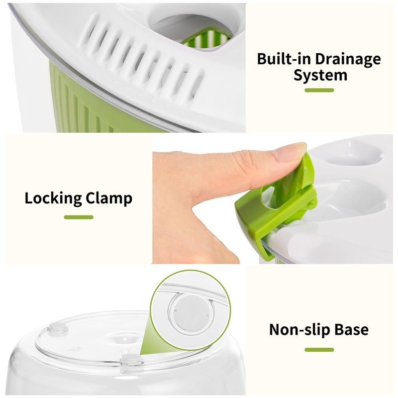 Salad Spinner Small Salad Washer and Spinner, Lettuce Spinner with