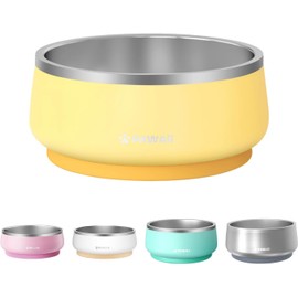 Pawaii Insulated Stainless Steel Dog Bowl with Non-Slip Base & Double Wall Design, ID Tag Included - 68oz Durable Dishwasher Safe Bowl for All Dogs