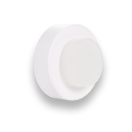 EVI | Wall Mounted Doorstop | Natural Silicone | Adhesive or Screw Installation | Stainless Steel | Mod. I-254 (White Rubber - White Lacquered)