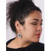 MINACHI Boho Vintage Summer Silver Plated Sunflower Drop Dangle Earrings