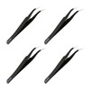 Aopin 4pcs ESD-15 Anti-Static Precision Tweezers, Anti-Static Multi-Function, Suitable for