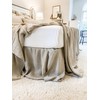 Piper Classics Provincial Linen Natural Beige King Ruffled Bed Skirt
