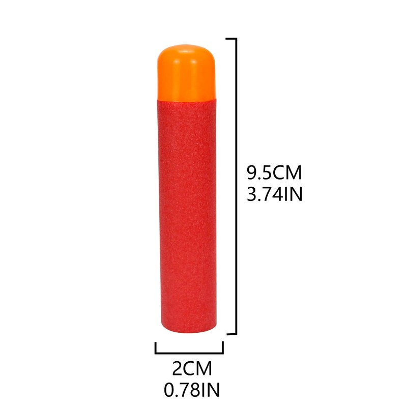 EKIND 9.5cm Foam Darts Compatible for Nerf Mega Series 72-Dart