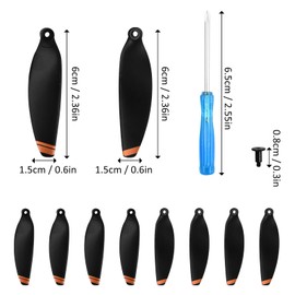 Pack of 8 Propeller Drones Replacement Propeller Quick Release Propeller Drones Replacement Blade Accessories Replacement Propeller Blades with Screwdriver Compatible with DJI Mini 2/Mini SE