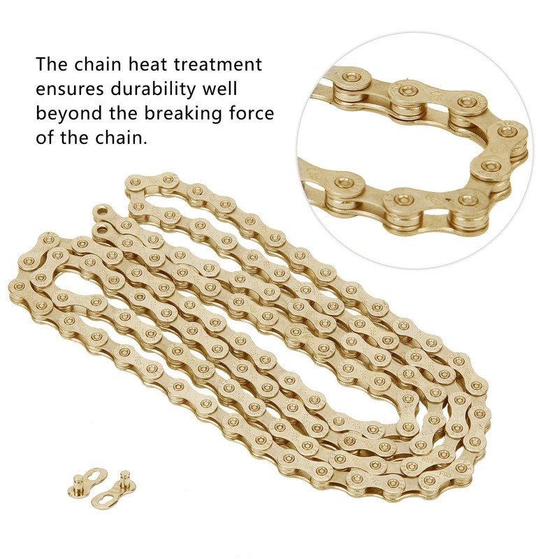Alomejor Bicycle Chain Adjustable Freewheel Gear Chain for Bicycle Mountain