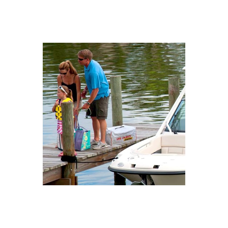 Seachoice Heavy-Duty 6-Capacity Life Jacket, Nylon Storage Bag w/Carrying Handles,White