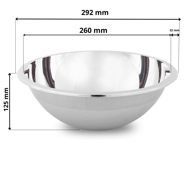 Caravan / Motorhome Sink Stainless Steel Round 260 mm, Depth