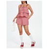 SHENHE Women's 2 Piece Outfits Cute Gingham Tiered Sets Ruffle