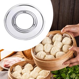 Ｂｅｓｇａ Steaming Ring Fits 5.1 to 8inch Bamboo Steamer Baskets, Bracket, Stainless Steel Steamer Ring, for Steam Pots