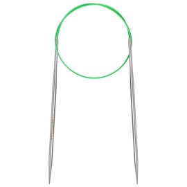 Aeelike 3.25mm Circular Knitting Needles 60cm,3.25mm Stainless Steel Round Knitting Needles for Beginners, 24 inch Long Metal Fixed Circular Needles for Knitting Socks, Hat, Sweater, Scarf, Blanket