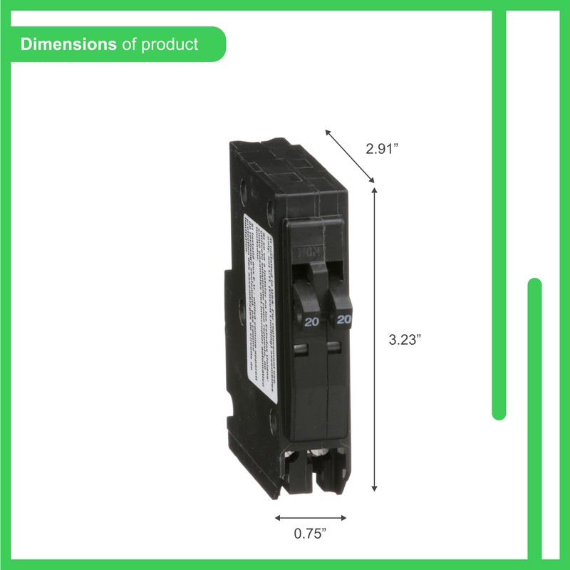 Square D - Tandem mini Circuit Breaker, QO, 2 x