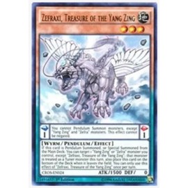 yugioh - Zefraxi, Treasure of The Yang Zing CROS-EN024 1st Edition Ultra Rare - Crossed Souls