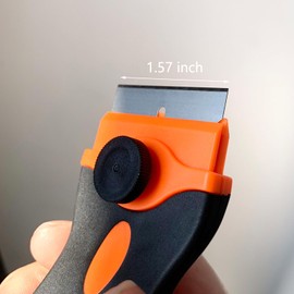 Qgond 4 Pack Razor Blade Scraper Tool, Multi-Purpose Glass Scraper with 20 PCS Metal & Plastic Blades, Durable Cleaning Scraper for Windows, Stickers, Paint, Cooktops, and Adhesive Removal