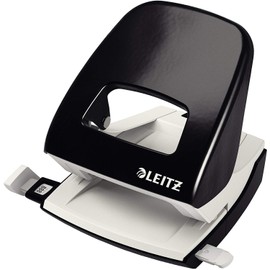 Leitz Hole Punch, 30 Sheets, Guide Bar with Format Markings, Metal, NeXXt Range, 50080095 - Black