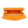 Girly Handbags Ladies Plain Faux Suede Clutch Bag, orange