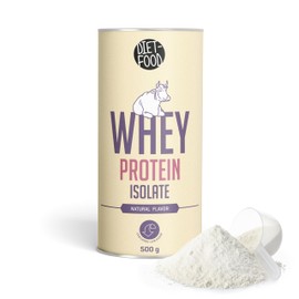 DIET-FOOD 100% Whey Isolate Protein Powder with Natural Flavour, Protein Isolate, Fast Digestion and Absorption, Low Sugar, Low Calorie and Keto Friendly, 500 g