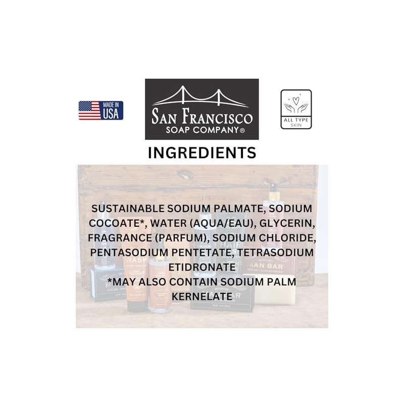 San Francisco Soap Company Cognac and Vanilla Scented Bar Soap