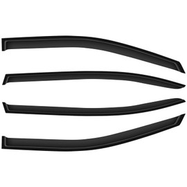 FINDAUTO Side Window Deflector Rain Guards Side Window Deflector 4-Pieces Set for 2013-2017 For Honda For Accord Dark Smoke