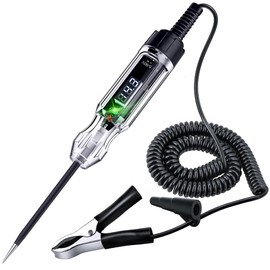 Aswalling Test Light 5-90V Digital LED Electrical Tester Circuit Tester with140 Inch PU Spring Wire,forChecking
