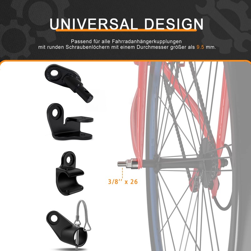 NICEDACK Thru Axle M12 x 1.75-167-192 mm with Adapter for