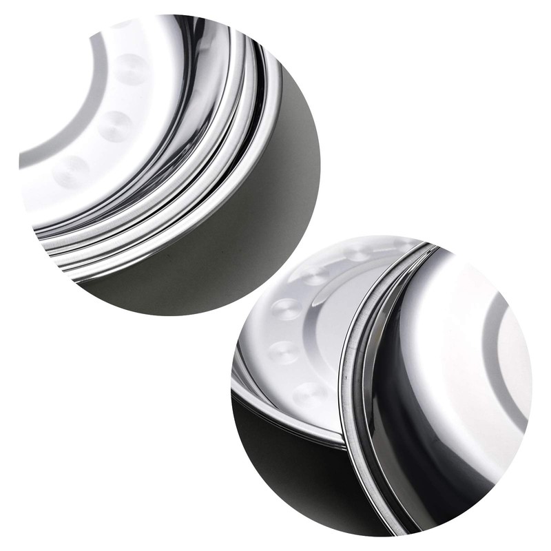 Dehouse 4-Pack Stainless Steel Metal Dinner Plates