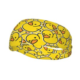 Cute Duck Print Sports Headbands for Women Men Cute Duck Sweatband Headbands for Skiing, Cycling, Yoga, Hairband