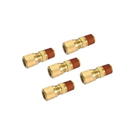 Fortpro Air Brake NTA Compression Fitting Male Connector - 3/8" Tube & 3/8" Thread, Replaces 38078 - 5 Pack | F229031