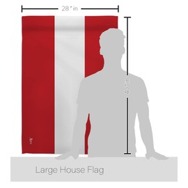 Americana Home & Garden HS140017-BO-02 Austria World Nationality Decorative Vertical House Flag Set, 28"x 40" w/Flagpole, Multi-Color