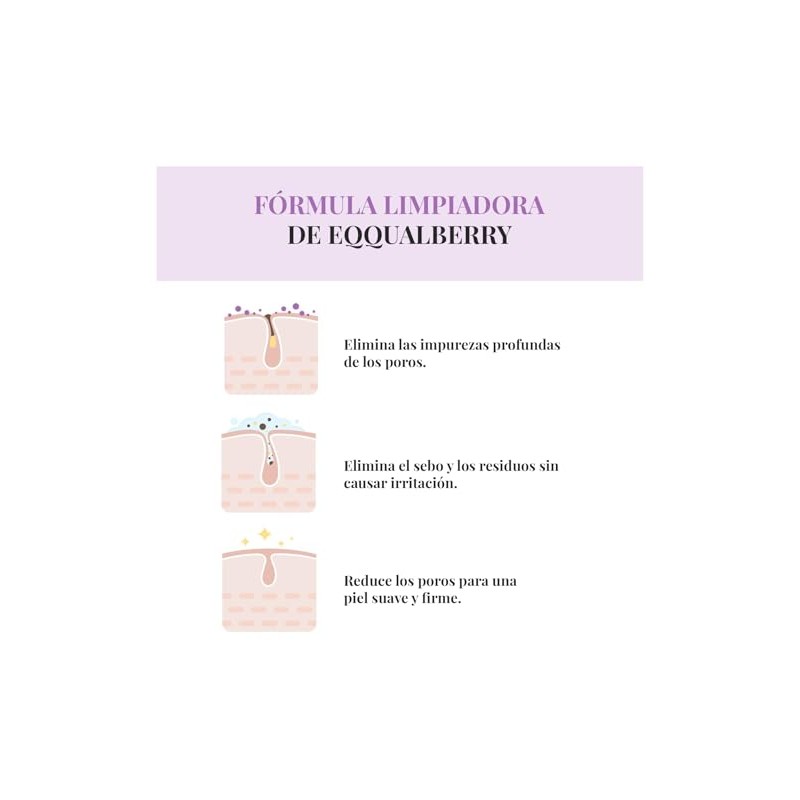 EQQUALBERRY Limpiador Facial 2 en 1 Mascarilla de Arcilla 130