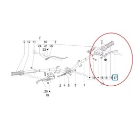 Vespa (Original OE) 561131 OEM Left Brake Lever for Vespa S LX Primavera Sprint 50 150 and Elettrica