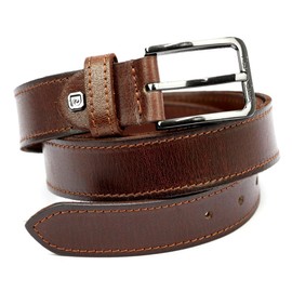 Pierre Cardin 5072 KAM02 Men's Belt, Elegant Men's Belt, Leather, Classic Buckle - Camel, Strap Length 125 cm, camel