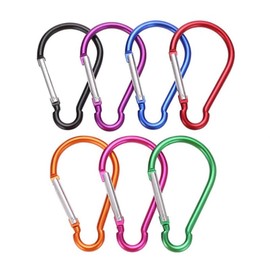 Carabiner Clip, 5Pcs Large 4" Aluminum Keychain Hook,Spring Snap Key Chain Clip for Outdoor Use Durable Carabeaner Keychain Clip for Outdoors Keychains Accessory,Mini Carabiner