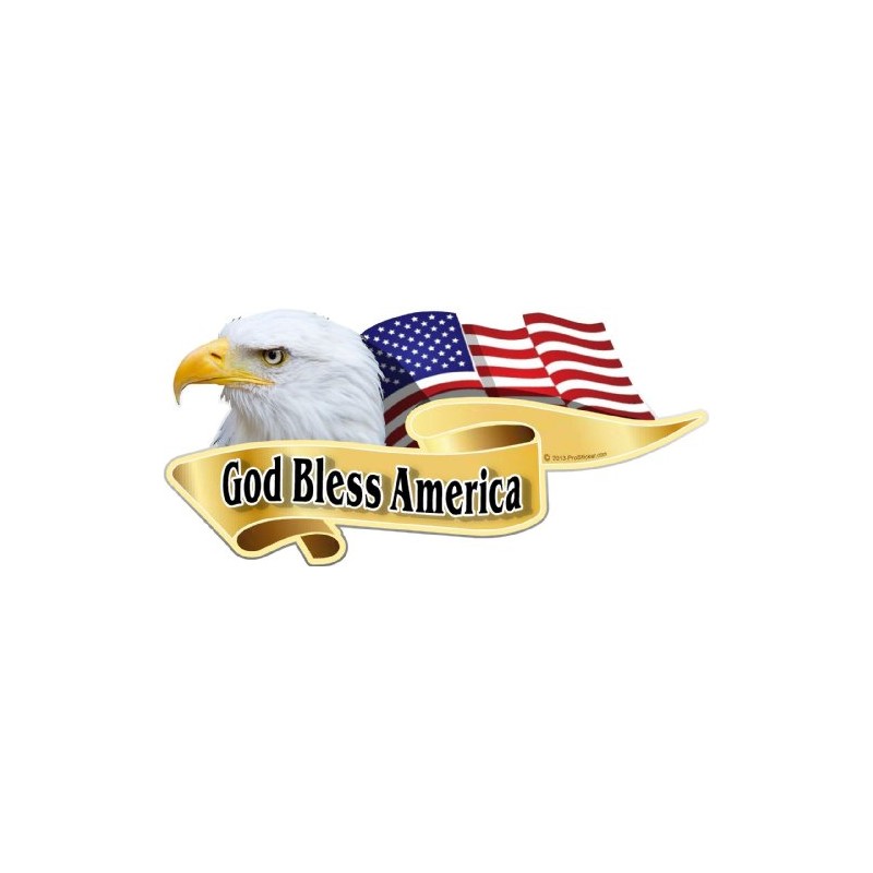 ProSticker 905V (One) American Pride Series God Bless America Bald