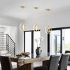 BNHHLZ Modern LED Chandelier Gold Ring Pendant Light Fixtures 4000K