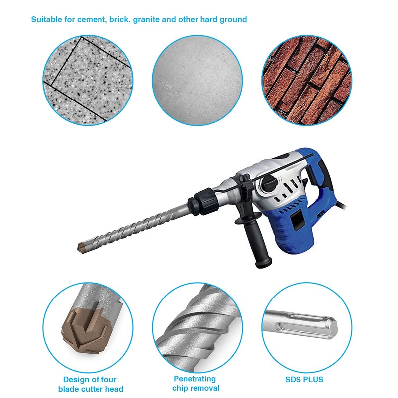 Patio 1-3/8’’ SDS Plus Hammer Drill Bit for Rotary Masonry
