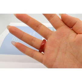 vintage red carnelian crystal finger smooth round donut ring for women men carnelian crystal rings carnelian crystal healing rings carnelian healing rings red ring (Red10)