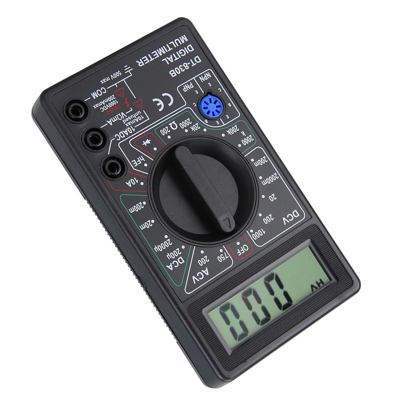DT830B Multifunctional Portable LCD Digital Multimeter Amp Volt Ohm Tester