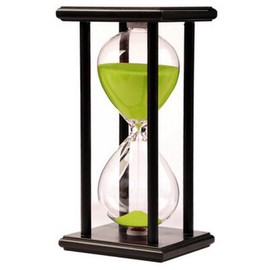 Sand Timer Clock Hourglass 45 Min Minutes Home Ornament Office Desk Decoration for Living Room Coffee Table School Game 45 Min Wooden Frame Sandglass Green