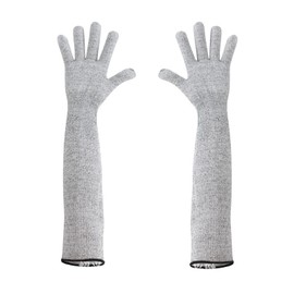 TZMFHD Guard Gloves Gardening Long, Level 5 Cut Resistant Gloves With Long Arm Sleeves, Long Gardening Gloves For Work Kitchen Heavy Duty, Suitable For Puncture And Puncture Prevention (55cm)