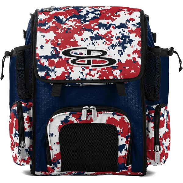 Boombah Mini Superpack Bat Bag PS-9014-3001C23 Digital Camo Navy/Red