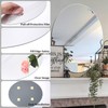 JUNEBRUSHS Oval Mirror, Acrylic Oval Bathroom Mirrors Unbreakable Frameless Wall-Mounted