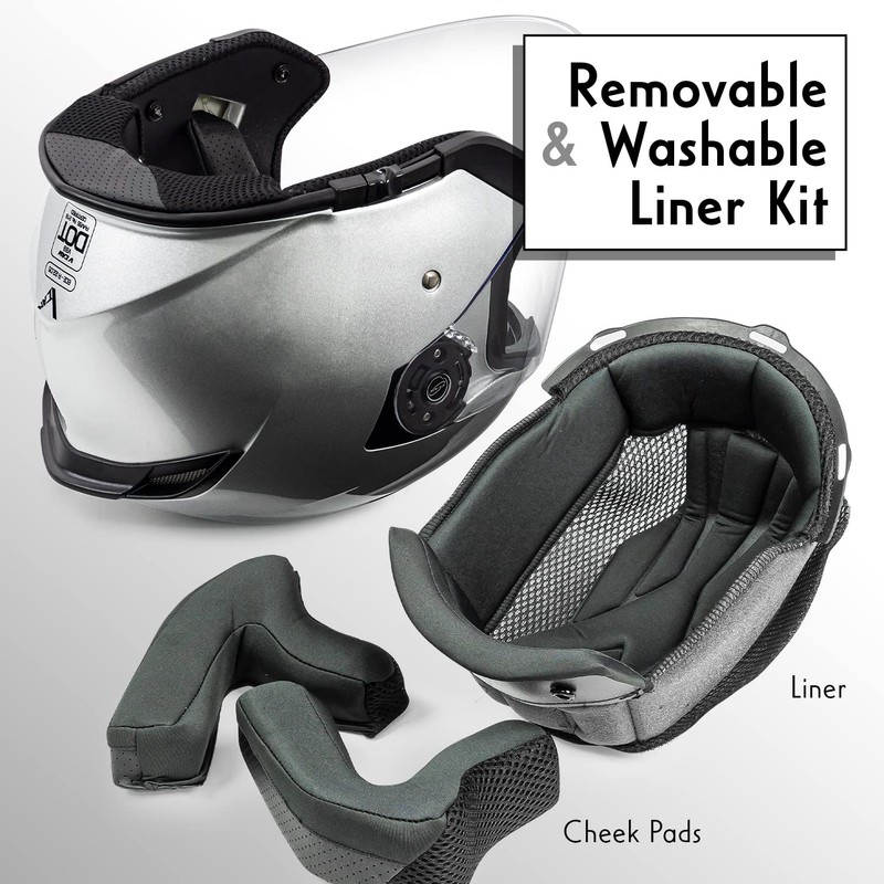 VCAN V88 3/4 Open Face Motorcycle Scooter Helmet ECE &